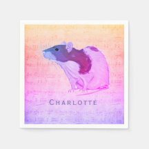 Rose Pet Rat Ajouter Votre Nom Rat