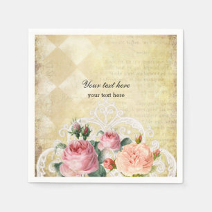 Serviettes Jetables Roses vintages