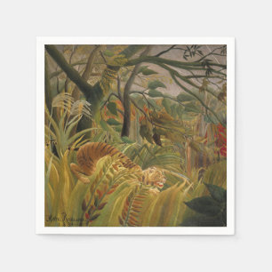 Serviettes Jetables Rousseau Jungle Tropical Tiger Art