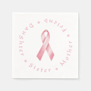 Serviettes Jetables Ruban rose