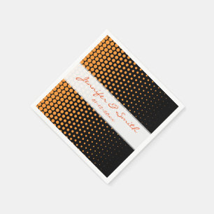 Serviettes Jetables Saffron Polka Dot Noir moderne