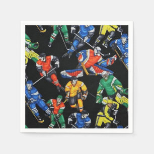 Serviettes Jetables Saison de hockey glace Hockey Naples
