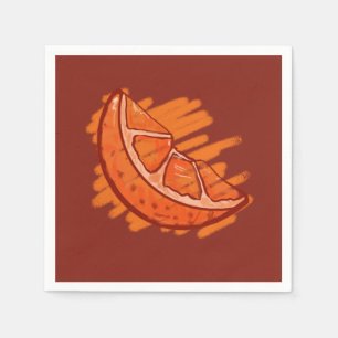 Serviettes Jetables Sang Motif de fruits orange