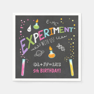 Serviettes Jetables Science Paper Napkin Expérience Lab Anniversaire
