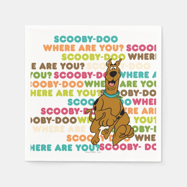 Serviettes Jetables Scooby-Doo Coureur "Où Es-Tu ?" (Devant)