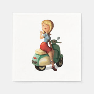 Serviettes Jetables Scooter fille