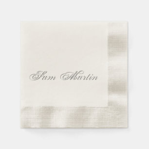 Serviettes Jetables Script minimaliste Joli Monogramme 3d