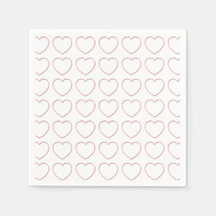Serviettes Jetables Serviette de papier - coeurs de fil dans les