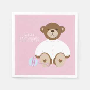 Serviettes Jetables Serviette de papier de baby shower d'ours de