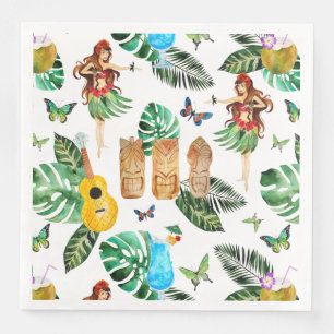 Serviettes Jetables Serviette de partie de Tiki
