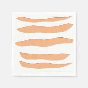 Serviettes Jetables Serviettes avec bandes de tigre orange