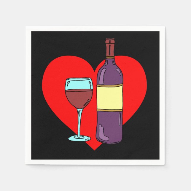 Serviettes Jetables Serviettes de la partie de boisson anti-Valentine (Devant)