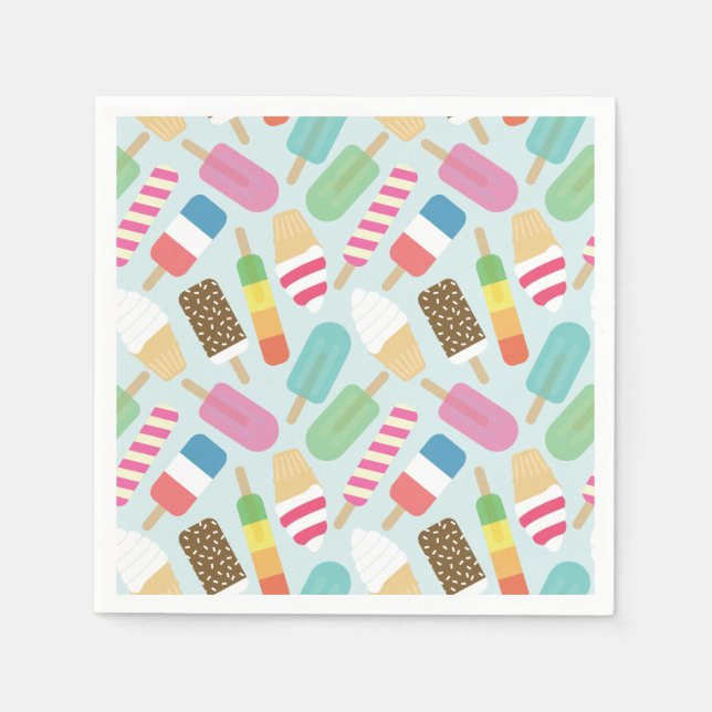 Serviettes Jetables Serviettes en crème glacée (Devant)