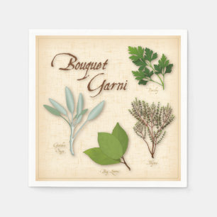 Serviettes Jetables Serviettes Herb Bouquet