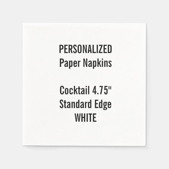 Serviettes Jetables Serviettes personnalisées en papier à cocktail BLA (Devant)