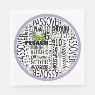 Serviettes Jetables Serviettes standard Passover "Dayenu & more"