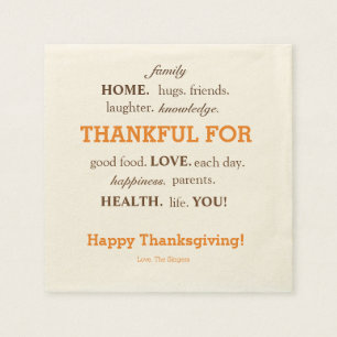 Serviettes Jetables Serviettes Thanksgiving