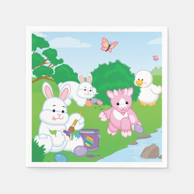 Serviettes Jetables Spring Celebration Egg (Devant)