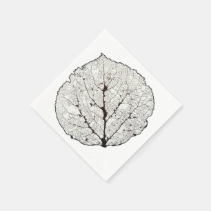 Serviettes Jetables Squelette 1 de feuille d'Aspen