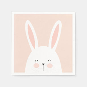 Serviettes Jetables  Super Kawaii Cute Bunny de Pâques.
