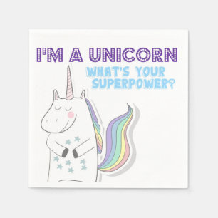 Serviettes Jetables Superpuissance de l'Unicorne