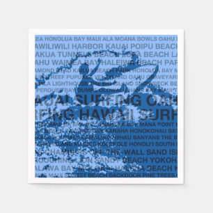 Serviettes Jetables Surf Hawaii Cutback Hawaii Surfer Hawaiien