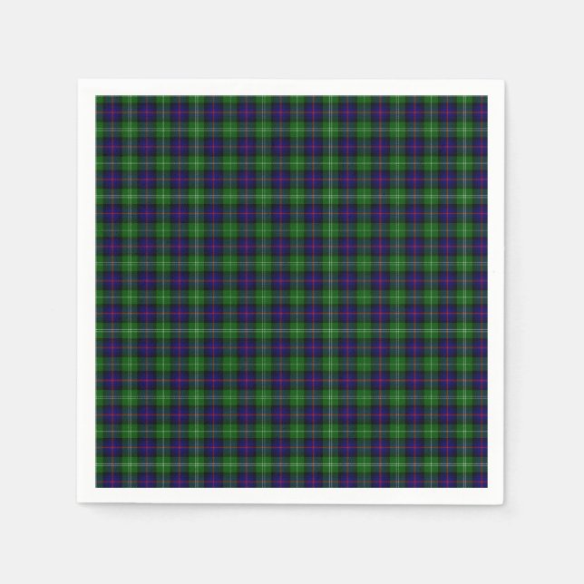 Serviettes Jetables Sutherland Tartan (Devant)