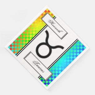 Serviettes Jetables Symbole du zodiaque Taureau Standard de Kenneth Yo