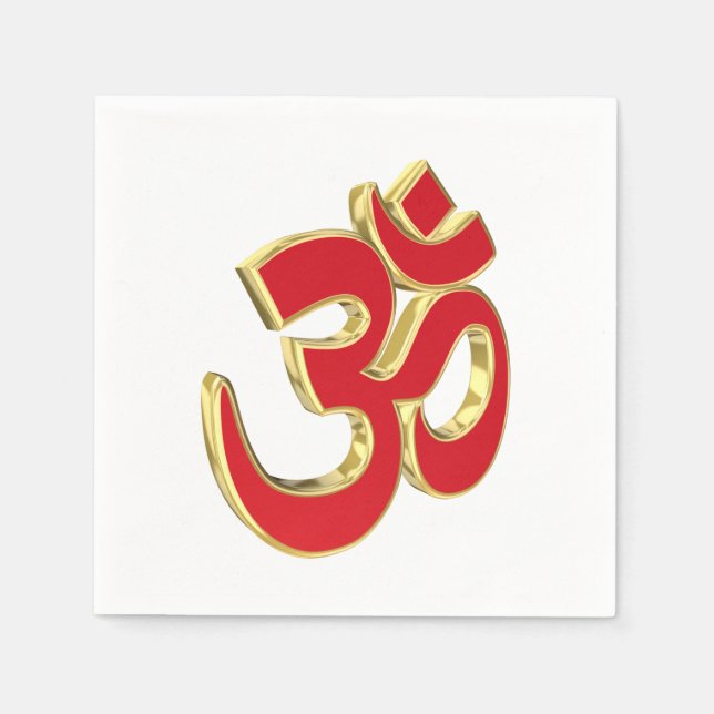 Serviettes Jetables Symbole Om (Devant)