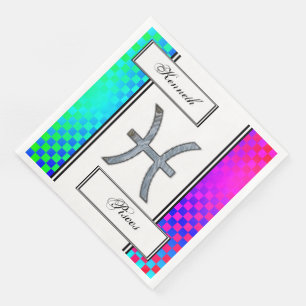 Serviettes Jetables Symbole zodiaque Pisces Élément par Kenneth Yoncic