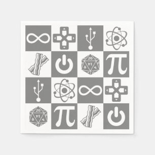 Serviettes Jetables Symboles geeks