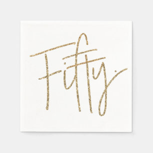 Serviettes Jetables TABLE DE PARTI cinquante script moderne 50 parties