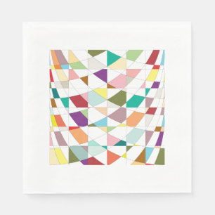 Serviettes Jetables Tapisserie aux couleurs Abstraites