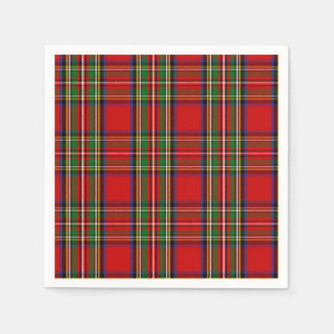 Serviettes Jetables Tartan de Stewart de clan