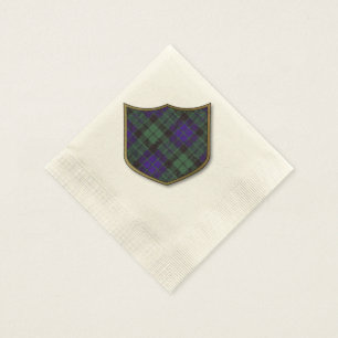 Serviettes Jetables Tartan d'écossais de plaid de clan de Mackay