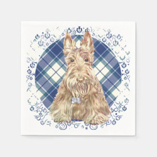 Serviettes Jetables Tartan Wheaten Scottie