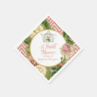 Tea Party Fête des mariées Chevron Stripes Rose