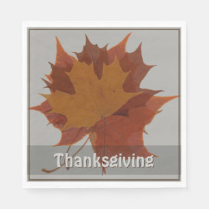 Serviettes Jetables Texte saisonnier de coutume de thanksgiving de