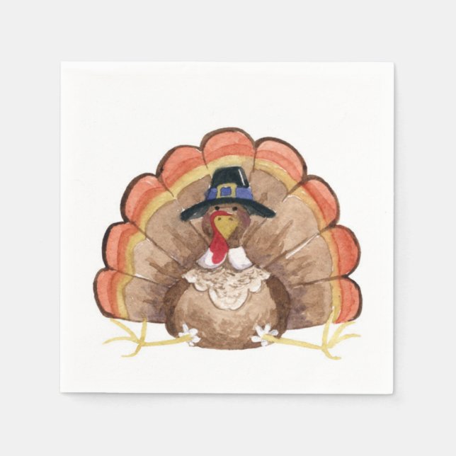 Serviettes Jetables Thanksgiving Turquie (Devant)
