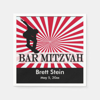 Serviettes Jetables Thème Skateboard Bar Mitzvah