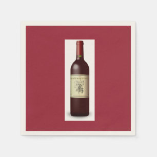 Serviettes Jetables Thème Vin Français / Papier à thème