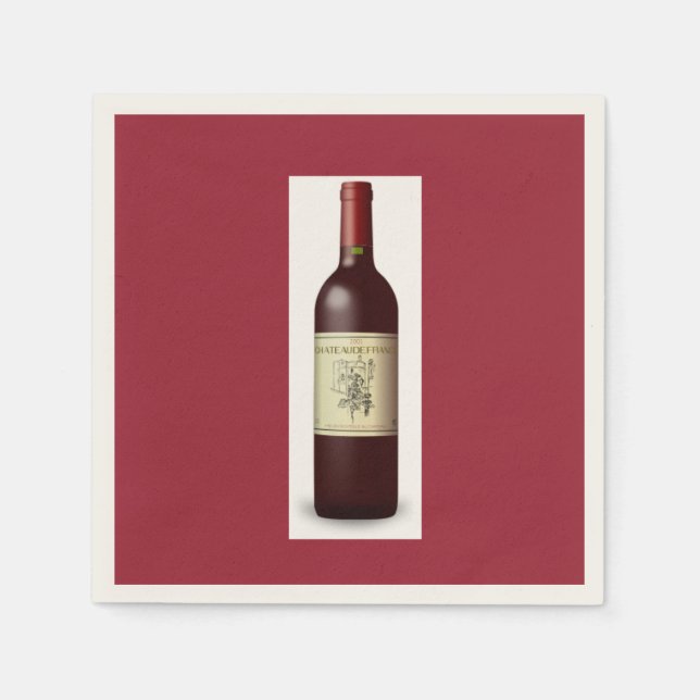 Serviettes Jetables Thème Vin Français / Papier à thème (Devant)