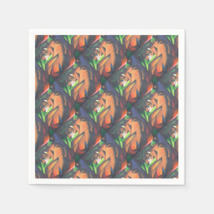Serviettes Jetables Tigre En Style Art Géométrique Franz Marc