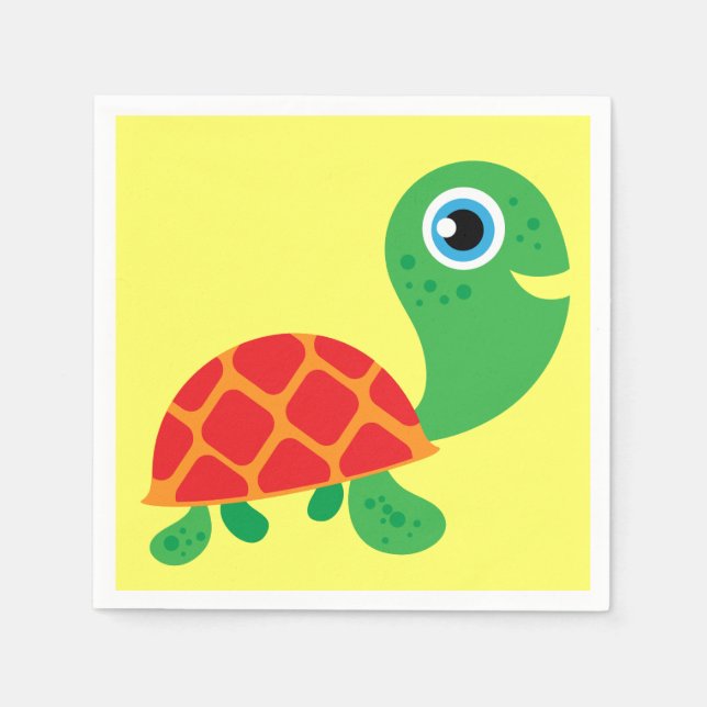 Serviettes Jetables Tortue impressionnante (Devant)