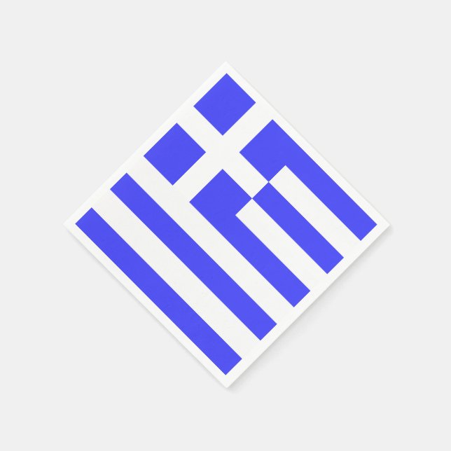 Serviettes Jetables Total du drapeau grec (Coin)