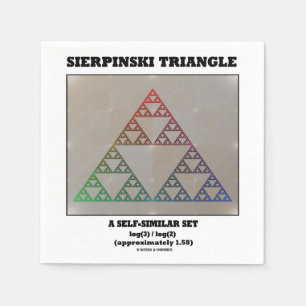 Serviettes Jetables Triangle Sierpinski (Ensemble Fractal Auto-Similai