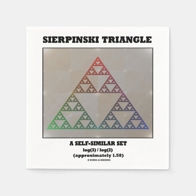 Serviettes Jetables Triangle Sierpinski (Ensemble Fractal Auto-Similai (Devant)
