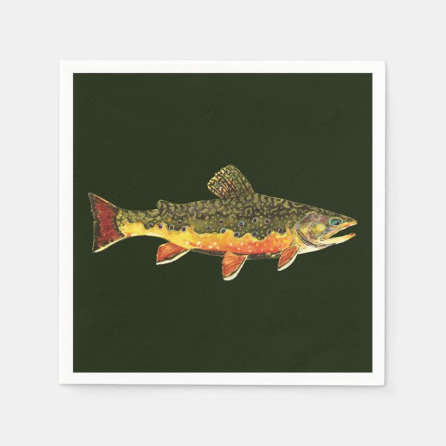 Serviettes Jetables Trout fishing (Devant)