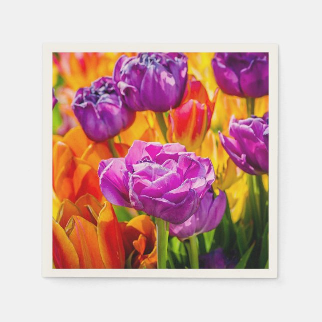 Serviettes Jetables Tulipes Enchantant 12a (Devant)