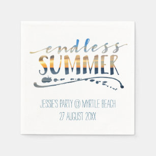 Serviettes Jetables Typographie sans fin de coucher du soleil de